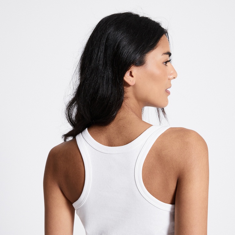 Basic ribbed tank top "Johanna" White 2